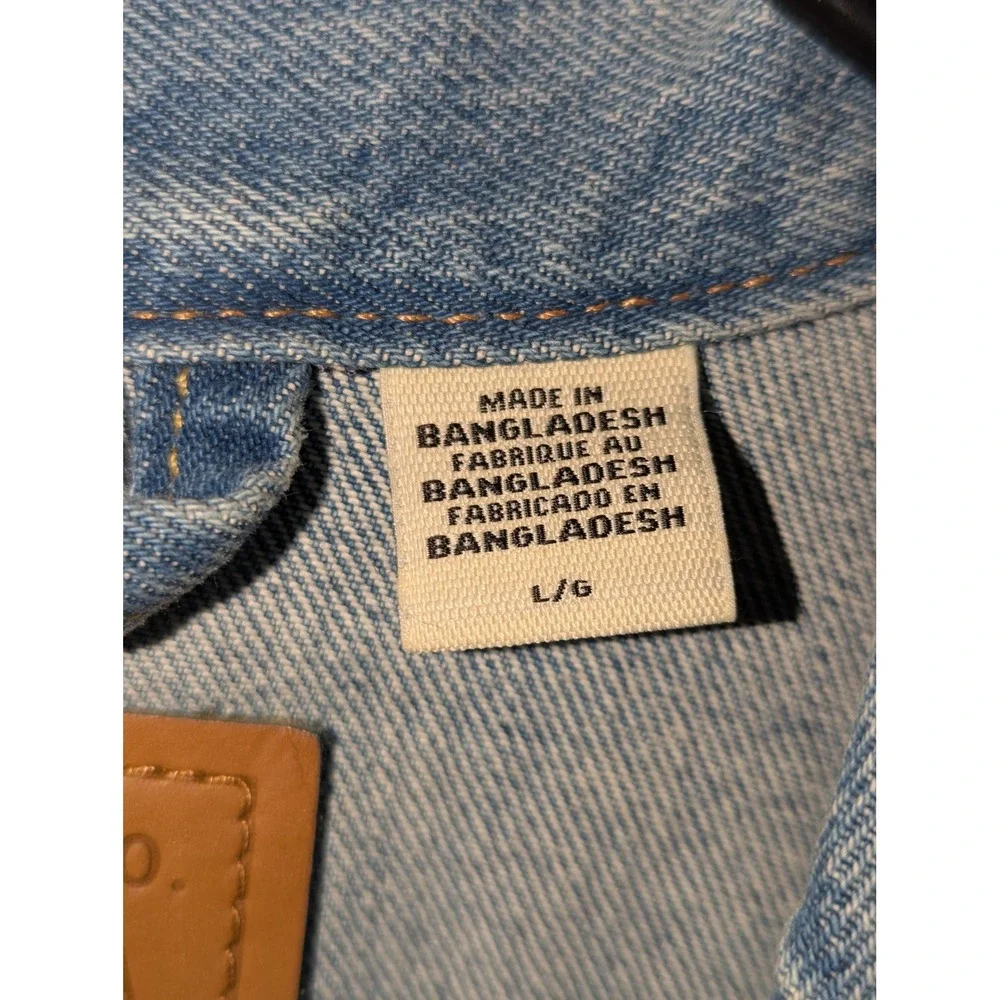 Levis Premium Relaxed Trucker Jacket Light Wash Denim Mens‎ Large A57820002 NEW